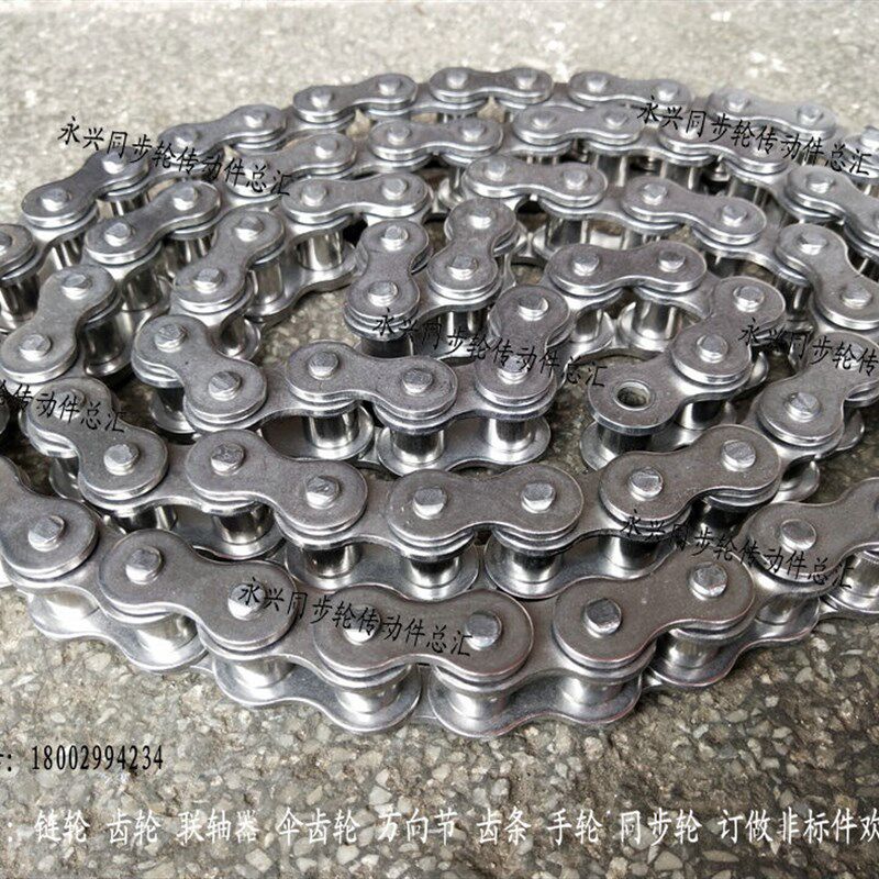 工业不锈钢链条 12A-1*80L 6分不锈钢304 节距19.05  高温链条