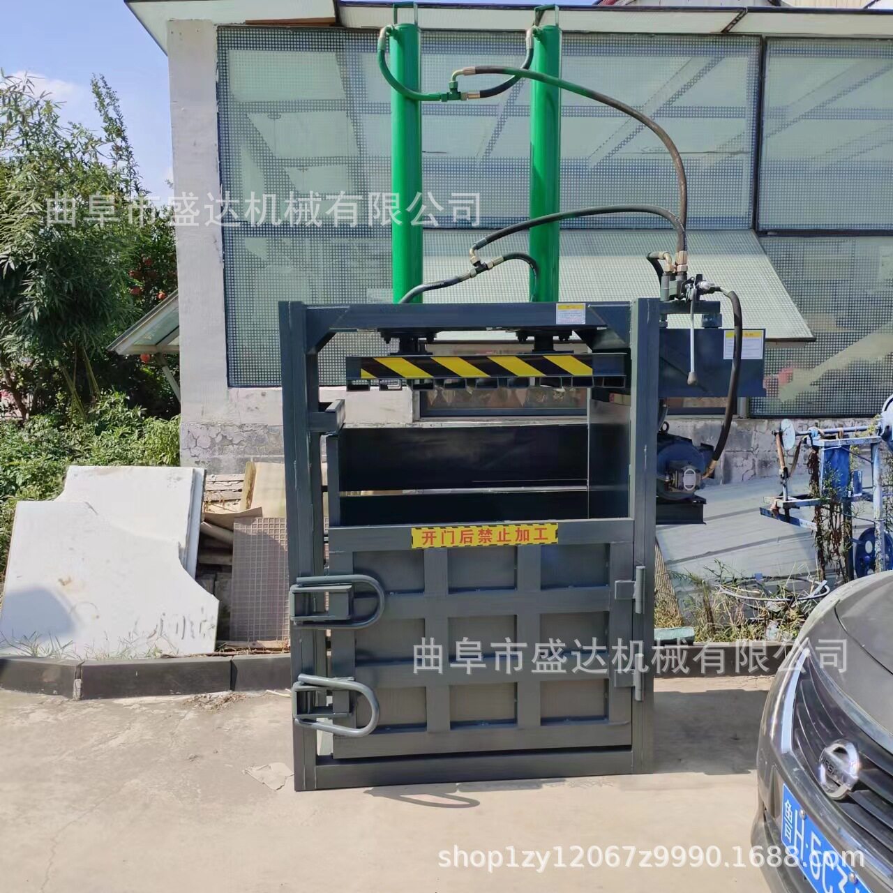 盛达机械纸箱薄膜压捆机供应双杠30吨饲料袋子液压压捆机