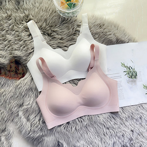 软支撑无痕内衣女薄款聚拢大胸显小文胸罩无钢圈S收副乳防下垂外