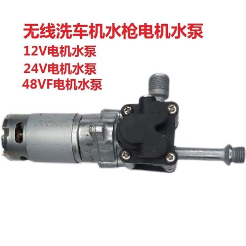 水枪电机无线洗车p机12V24V48VF电机水泵配件