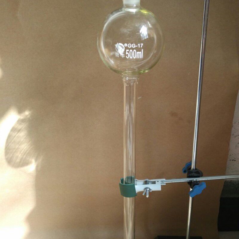 储液球层析柱500ml25*400mm连体式层析柱 具砂芯挡板玻璃活塞