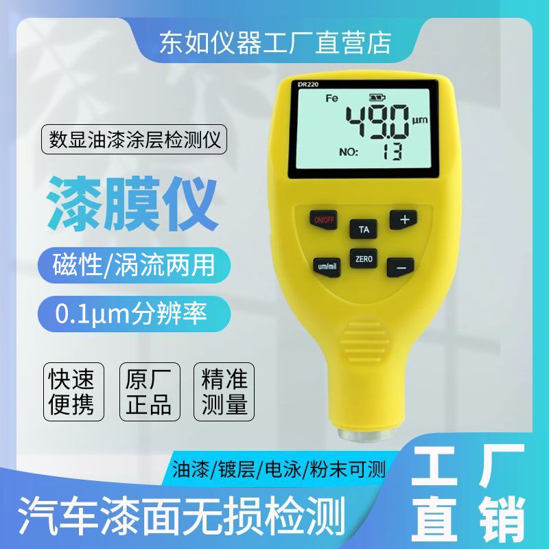 东如DR220230铁铝不锈钢油漆涂层测厚喷粉电镀锌层厚度车漆漆膜仪