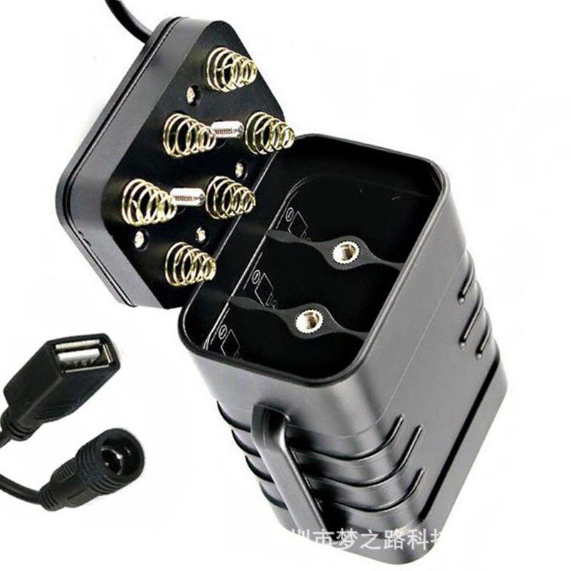 12V18650电池盒 高档带线USB/DC双接口防水电池盒工厂防水盒