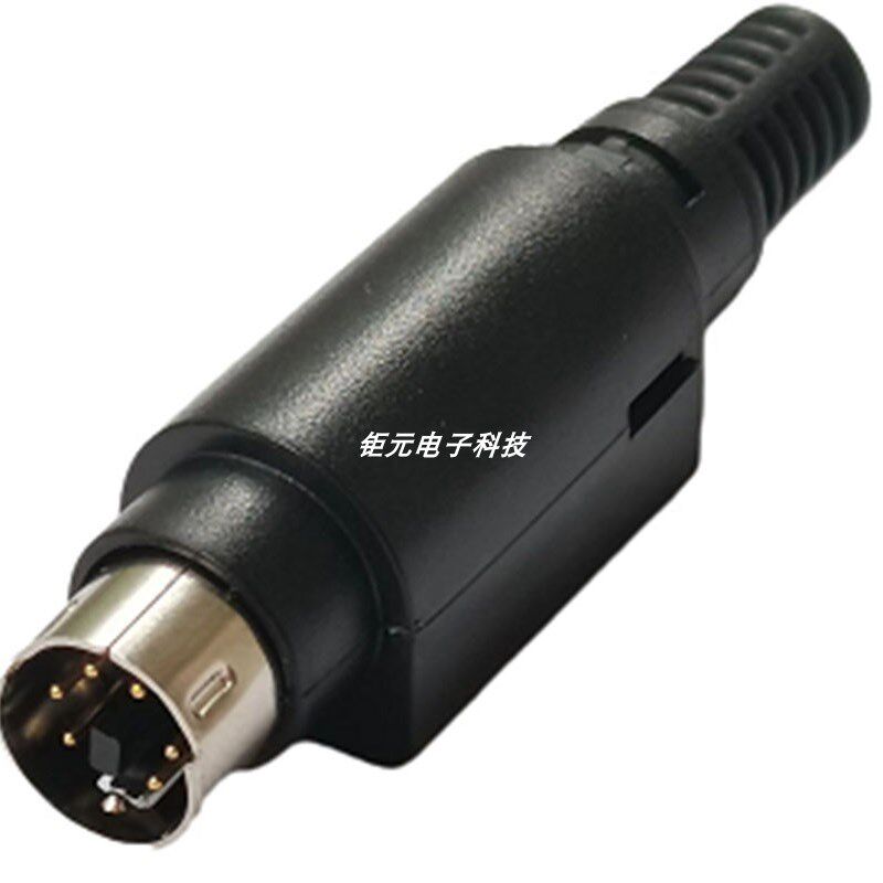 镀金车针S端子4芯PS2 6芯PLC编程器MD8 8芯9芯焊线伸缩式外壳插头