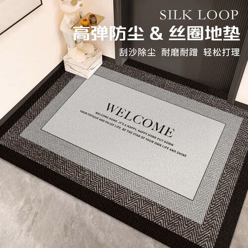 入户门地垫法式丝圈门垫进门门口玄E关除尘脚垫门外高级感耐脏地