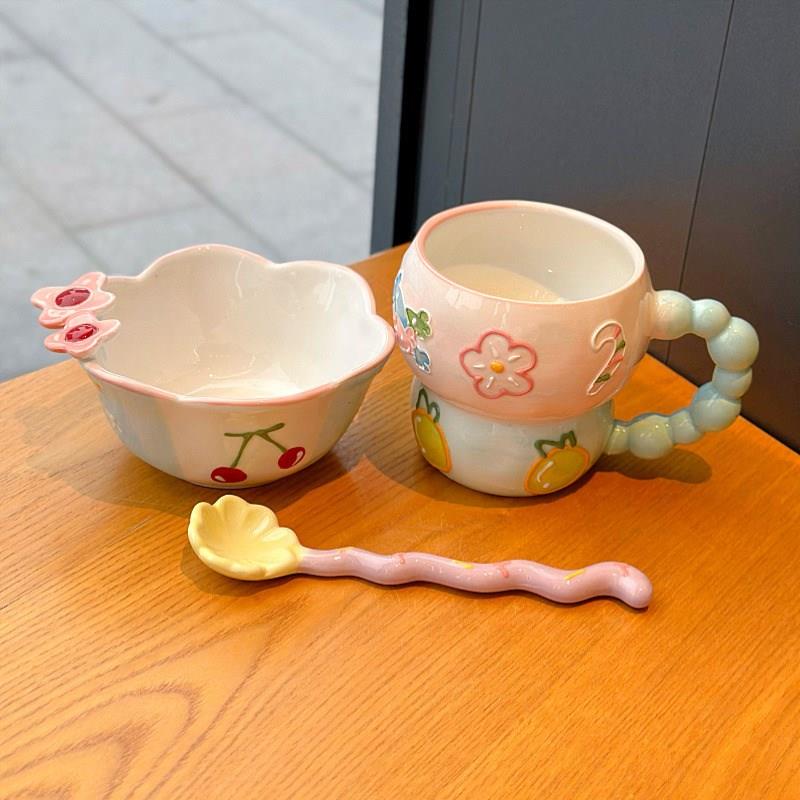 设计师创意立体陶瓷马克杯家用高颜值早餐牛奶咖啡杯子送人礼物杯