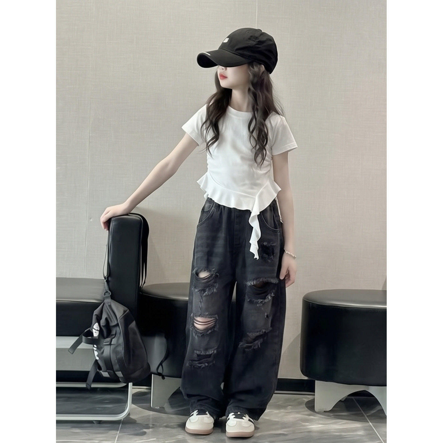 露脐女童爵士舞潮装2026儿童夏装
