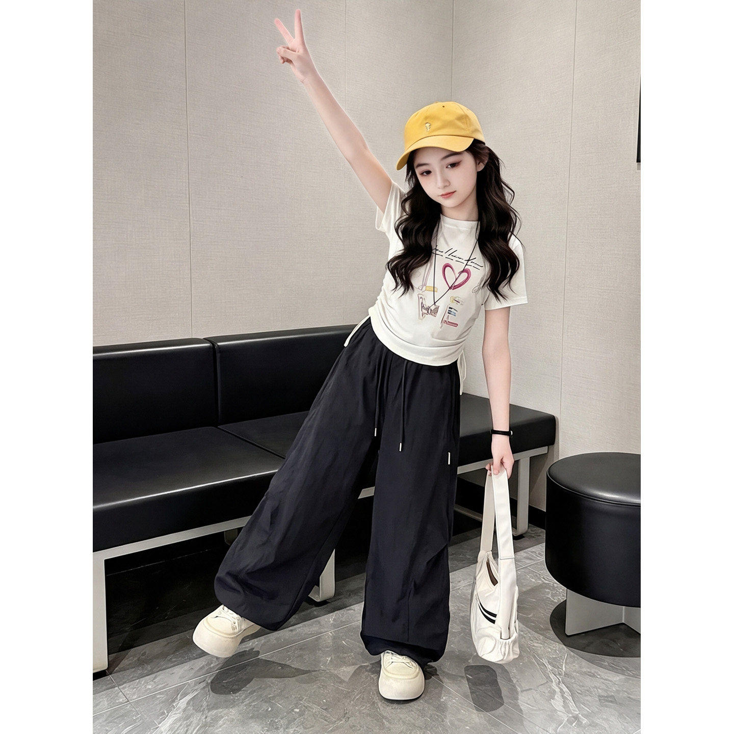 女童裤子夏季薄款女大童韩版速干裤儿童休闲裤女孩夏天冰丝防蚊裤