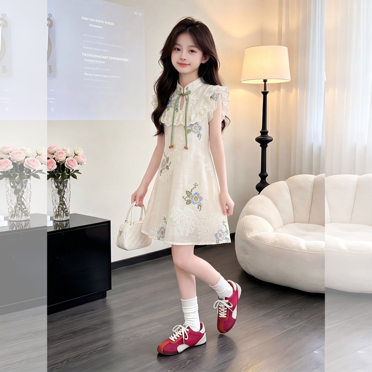 女大童夏季新中式改良旗袍连衣裙