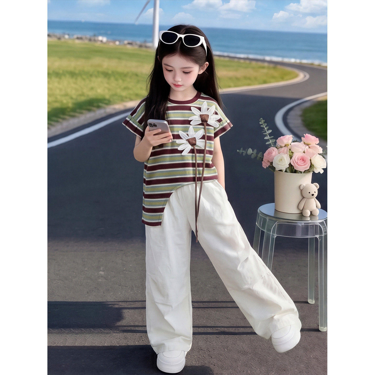 女童夏装套装2026新款儿童洋气