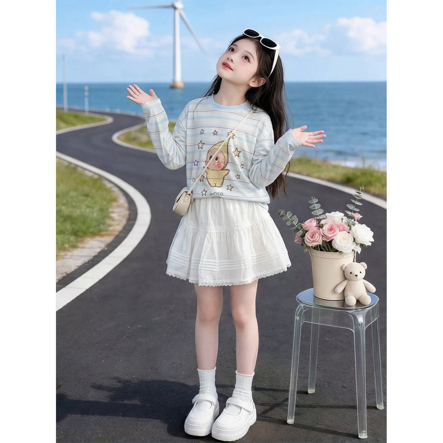 女童防晒衣套装2026夏季新款韩范