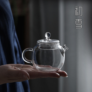 玻璃泡茶b壶精致迷你小号单壶一人用单人专用透明功夫茶具套装