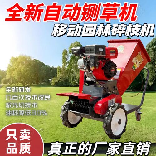 便携式铡草机g园林树枝粉碎机枝条粉碎机小型铡草机揉丝秸秆粉碎