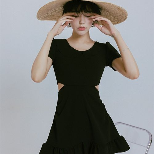 日光之下-W小调连身n遮肚显瘦裙式保守游泳衣泳装女2021新款夏仙