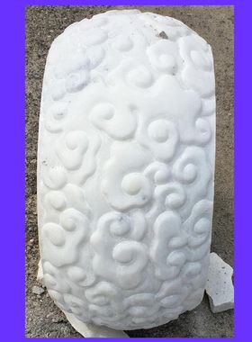汉白玉仿古做旧老石墩石雕柱墩青E石柱顶石石柱老石槽鱼缸花盆