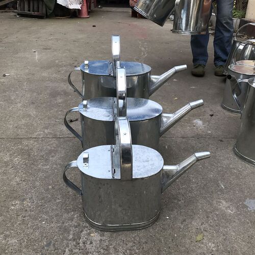 纯手工制作5L 12L 20L白铁皮加油桶长嘴油壶备W用装油桶带盖