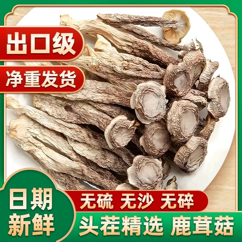 云南野生鹿茸菇干货特级鹿茸菌新鲜一级脆脆菇500g香菇正品旗舰店