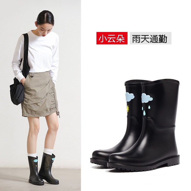 新型大人雨鞋女i2025新款时尚外穿雨靴轻便软底防水防滑水鞋日系