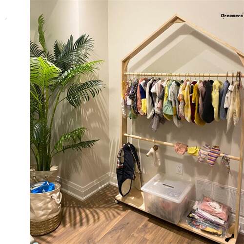 。宠物衣架狗狗猫咪衣柜小号宠物可爱实木泰迪落地收纳宠物店展示