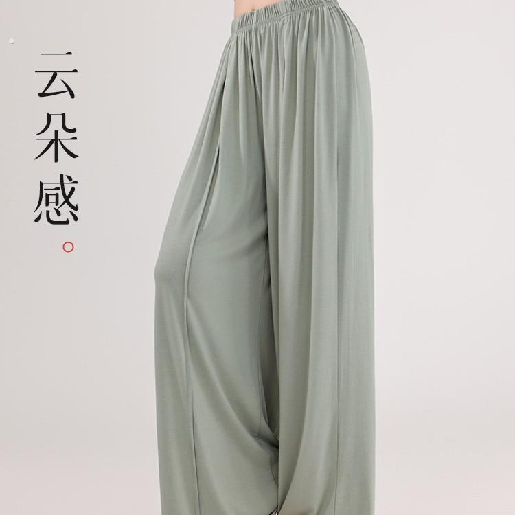 现代舞裤子直筒裤垂感舞蹈衣服中国舞形体飘逸阔腿裤古典舞练功服