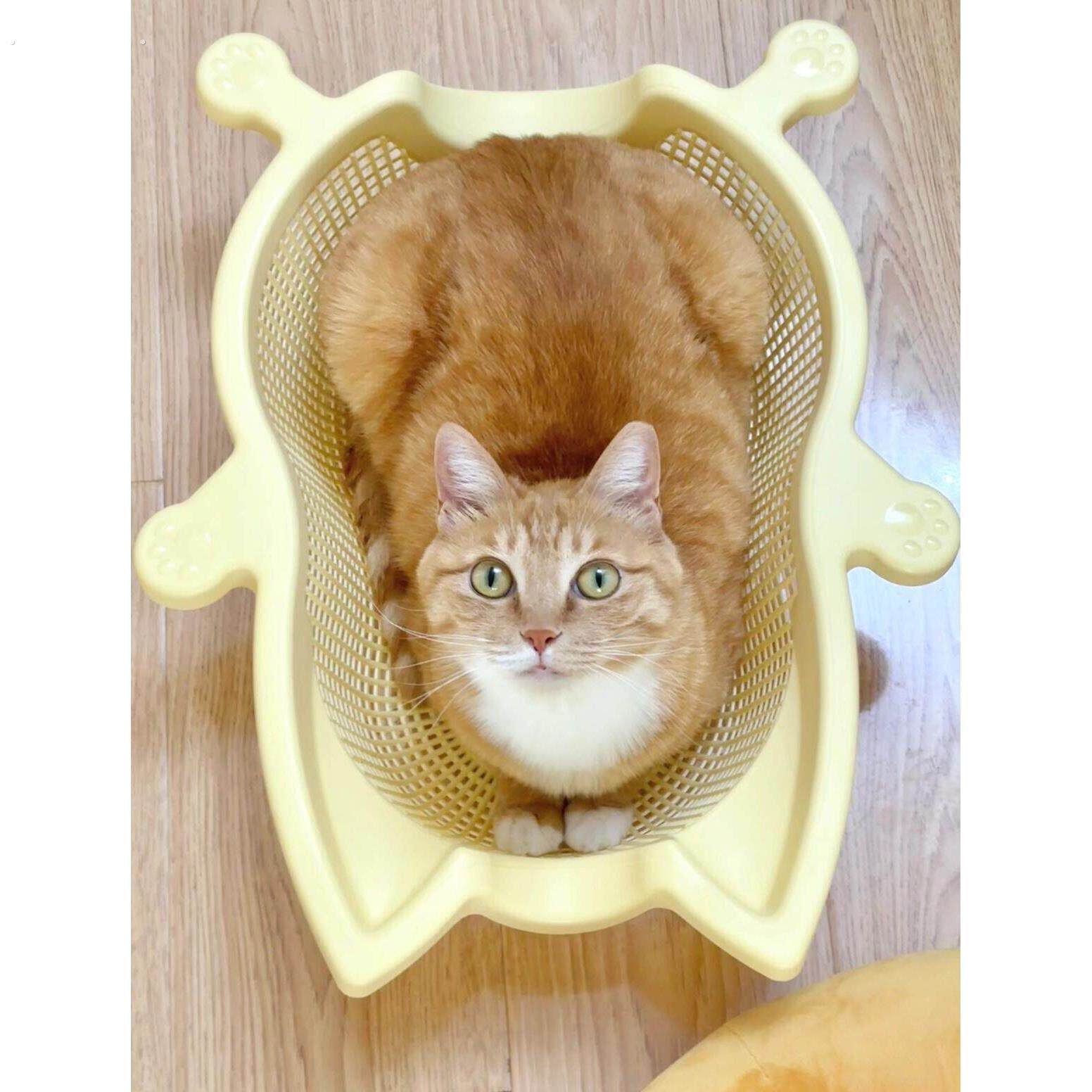 菜篮子猫窝大肥猫夏日防暑降温清凉窝长毛猫舒适透气宠物圆形猫窝