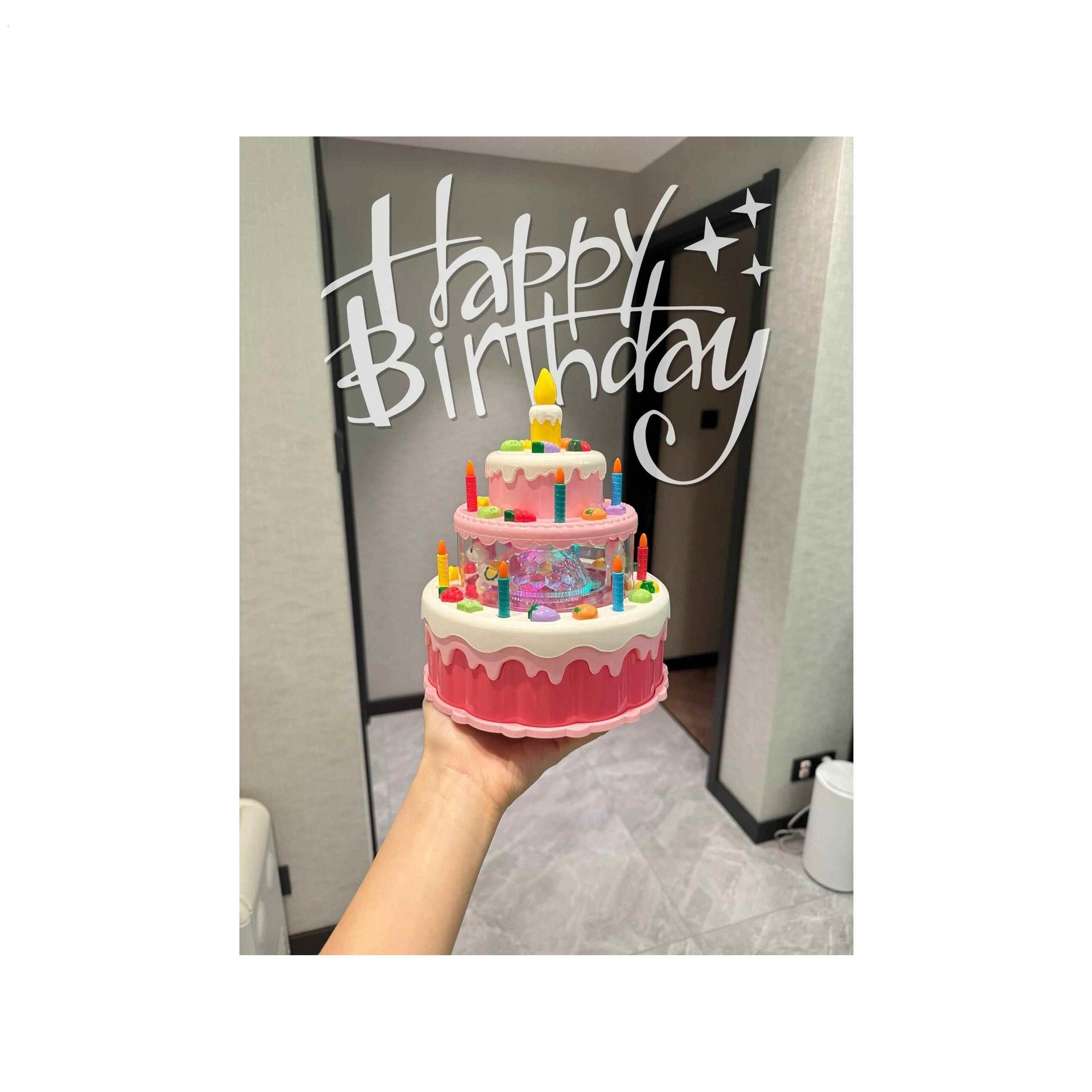 生日蛋糕拍照仿真模型道具订婚蛋糕有氛围感可以吹灭的仿真蛋糕厂