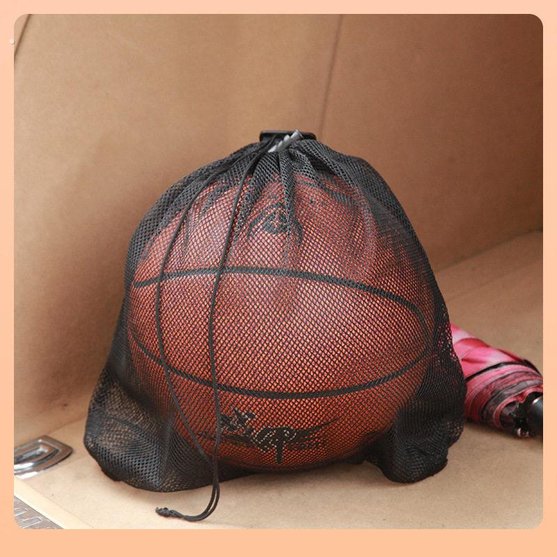 ?多种收纳!户外休闲可携式束口抽绳斜挎网纱收纳袋手提运动健