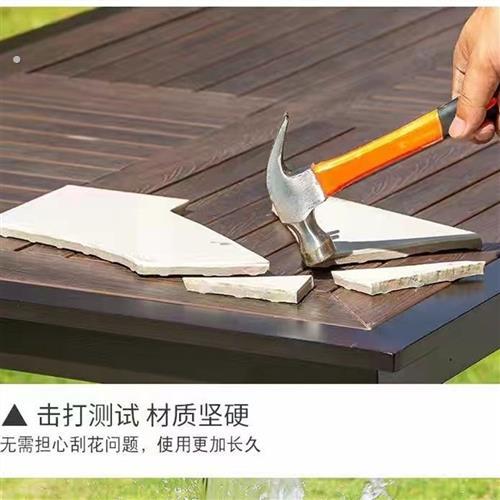 可折叠户外桌椅室外塑木桌椅套装露天桌椅阳台摆摊庭院户外桌椅