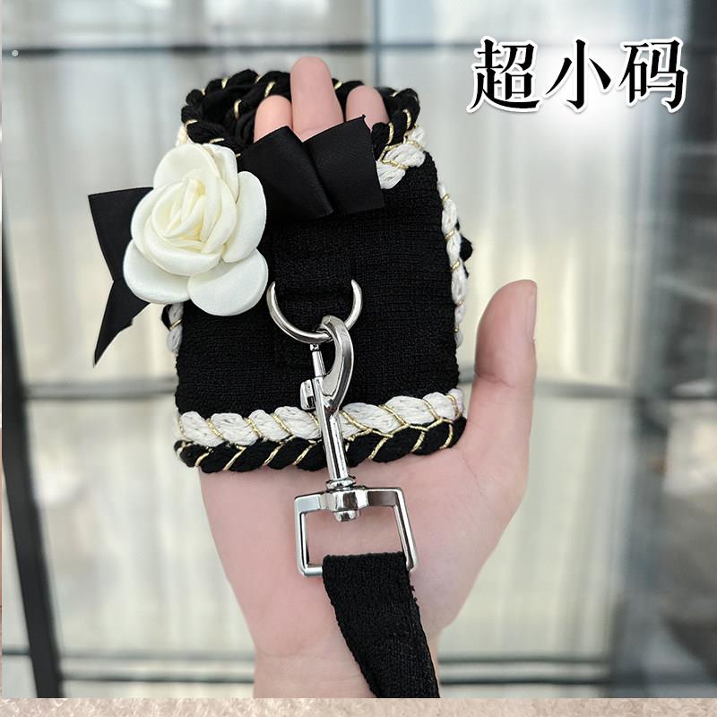 小体犬牵引绳背心式夏季溜狗狗衣服式幼犬高颜值抱婴袋式外出遛狗