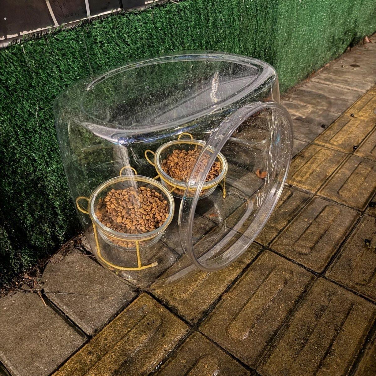 流浪猫防水喂食罩户外隐蔽耐用雨季猫咪喂食屋防水泡落叶猫狗通用