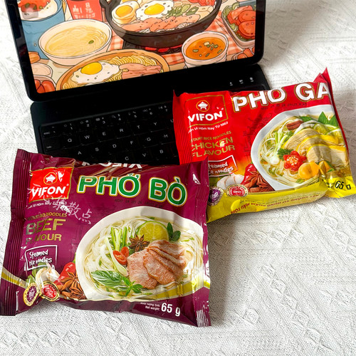越南vifon干河粉速食PHO BO牛肉风味鸡肉风味免煮米粉河粉宵夜65g