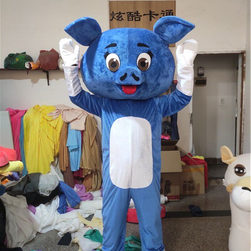 来图定制猪e人偶服装成人穿戴表演服卡通玩偶头套行走展示舞台道