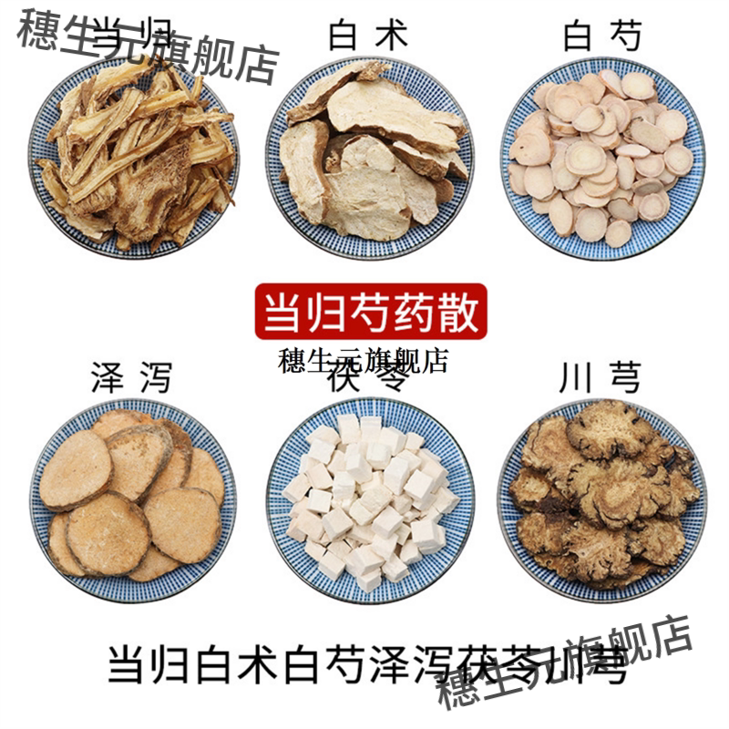 当归白术芍泽泻茯苓川芎组