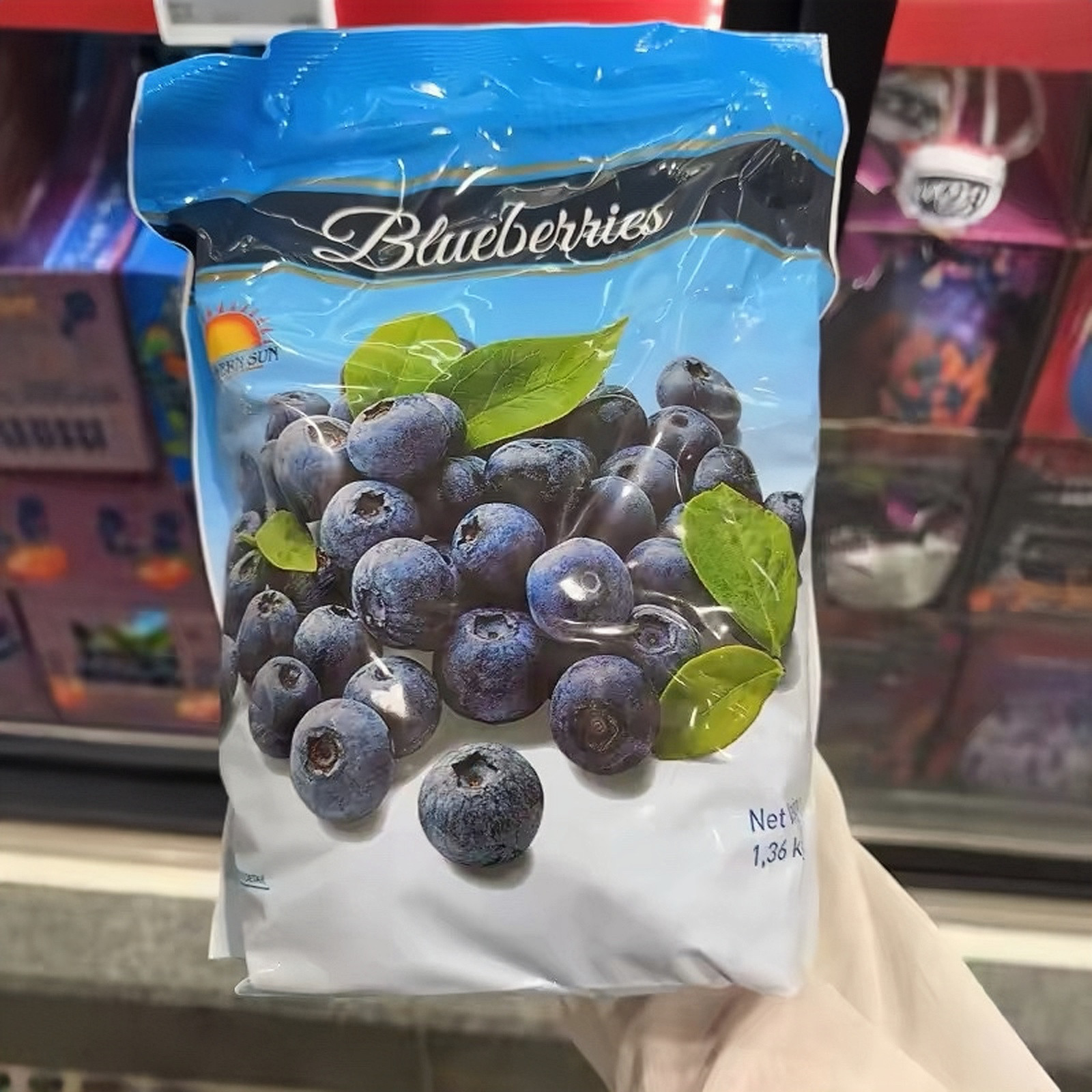 山姆MM超市代购智利进口Southernsun冷冻蓝莓草莓混合美国1.36kg