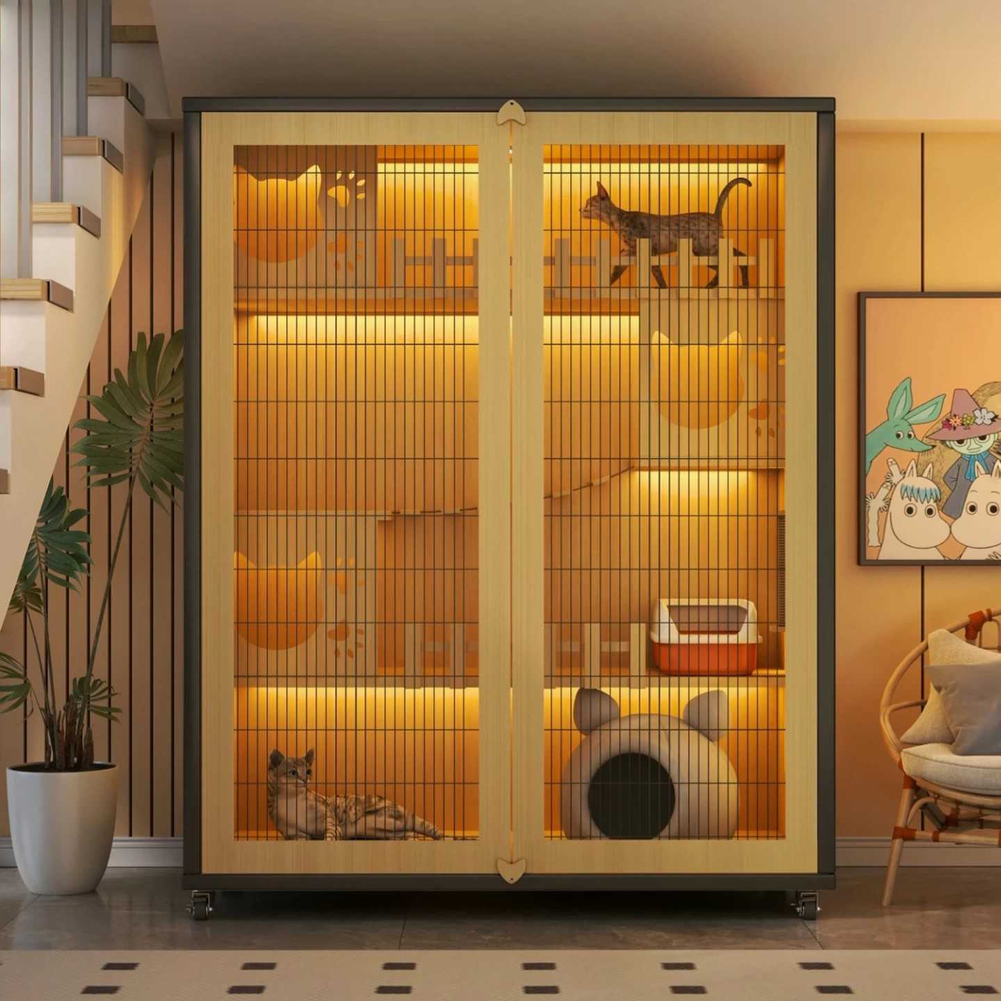 猫笼子豪华家用室内猫窝猫舍猫