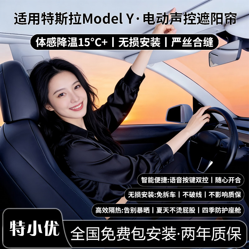 特斯拉ModelY/YL声控电动天幕图片