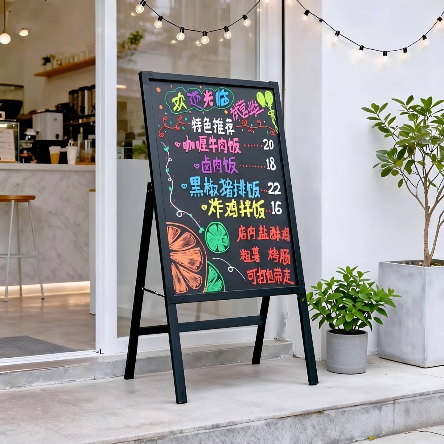 发光小黑板店铺用夜光广告牌摆摊展示牌手写招牌LED电子荧光板屏