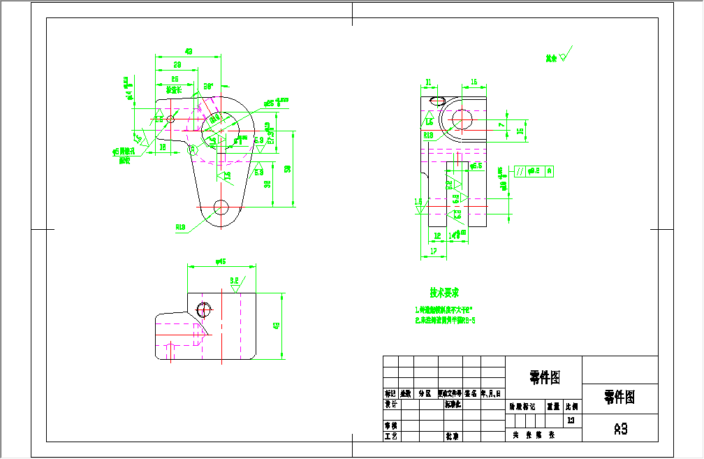 备夹具设计 831015手柄座机械制造技术加工工艺学规程及CAD图装
