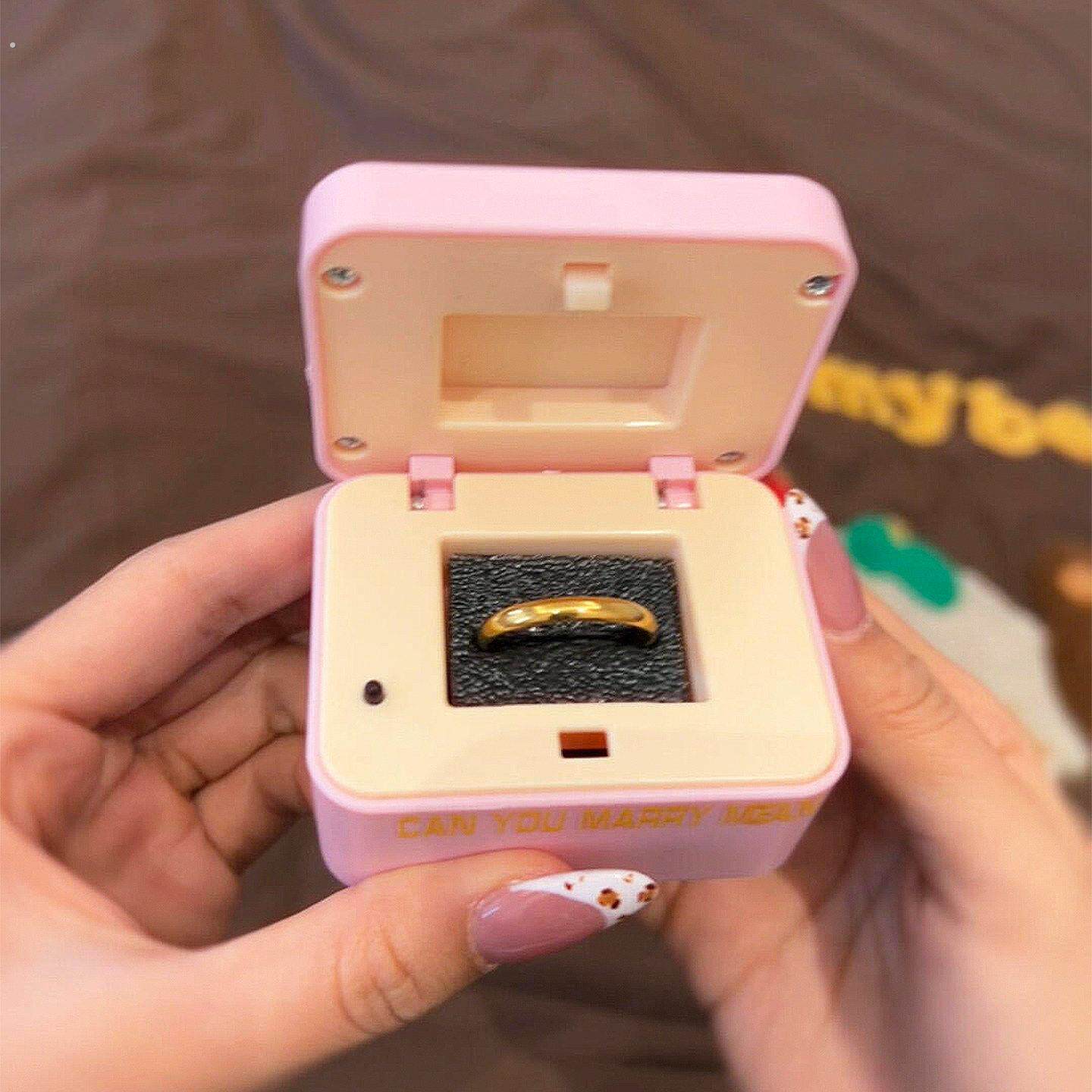肯邮麦瑞蜜戒指盒情人节惊喜盒子表白神器创意生日礼物送给女朋友