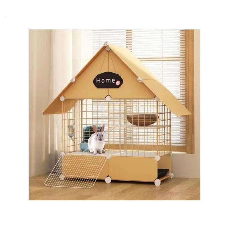 兔子笼家用荷兰猪仓鼠房子特大号别墅带托盘兔笼窝用品防喷尿厂家