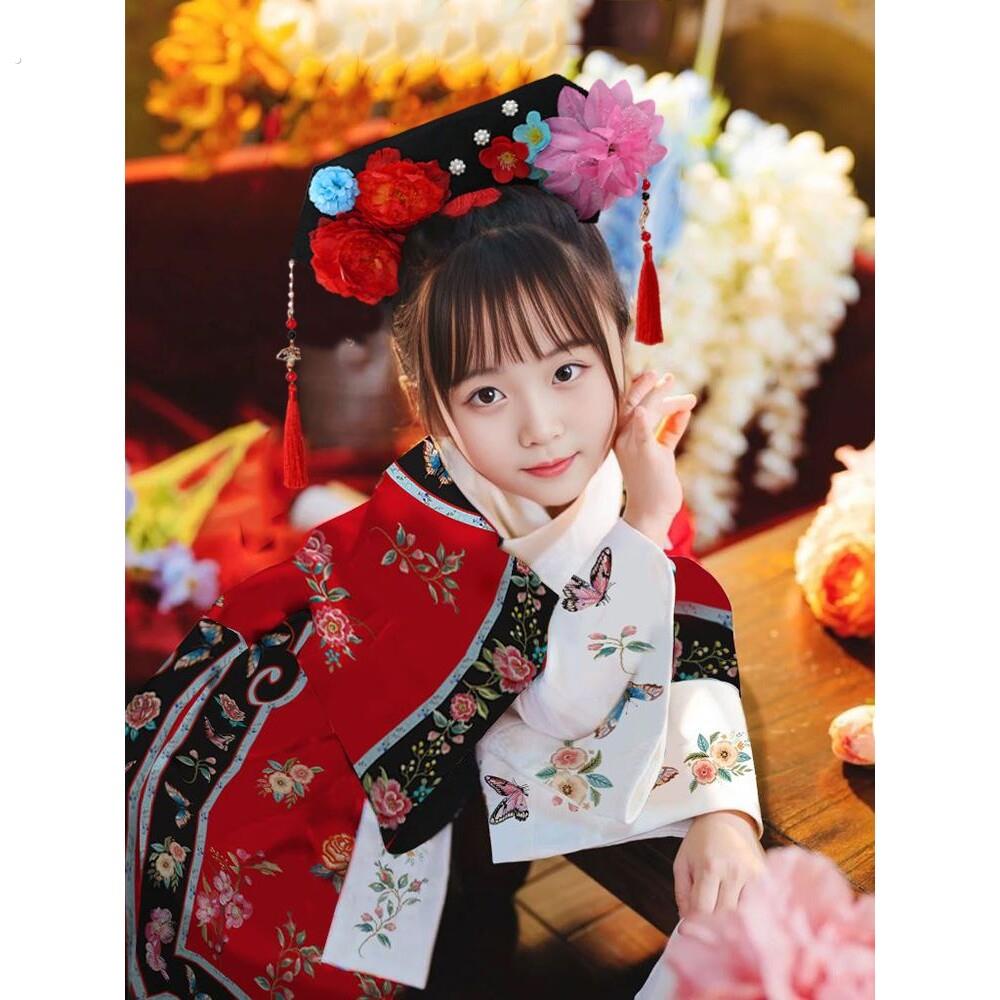 格格服女童古装清朝格格服女童有一个姑娘演出服公主贵妃沐言同款