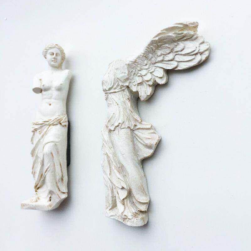 法国卢浮宫胜利女神旅游纪念工艺礼品摆饰立体断臂维纳斯雕像磁性