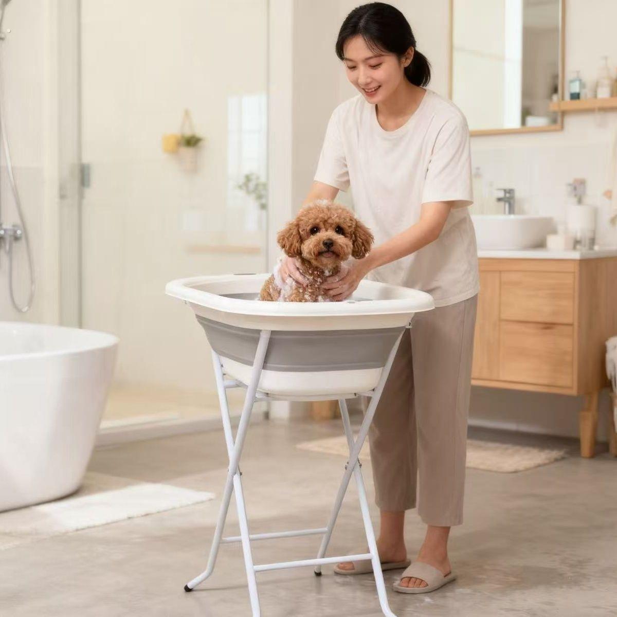 宠物狗狗洗澡盆浴盆猫咪免弯腰浴盆小型犬专用洗澡台带排水