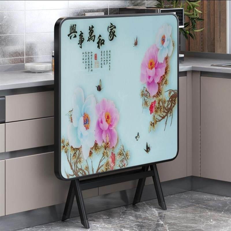 折叠桌家用小户型餐桌宿舍出租屋茶馆折叠桌简易办公折叠四方餐桌