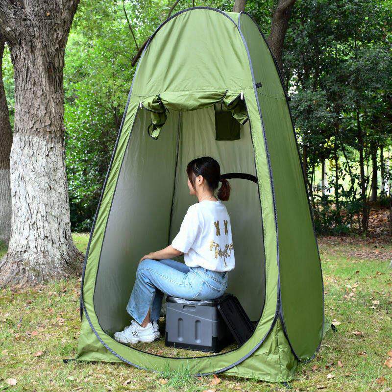 女生户外上厕所遮挡户外帐篷便携式可折叠露营洗澡更衣用移动厕所