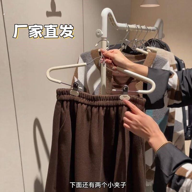 日式海绵套装衣架一体两件套上下可叠挂多功能防滑衣撑无痕收纳架