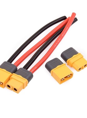 Amass艾迈斯 XT60H-F/M航模公母对插头 12/14AWG优质硅胶线