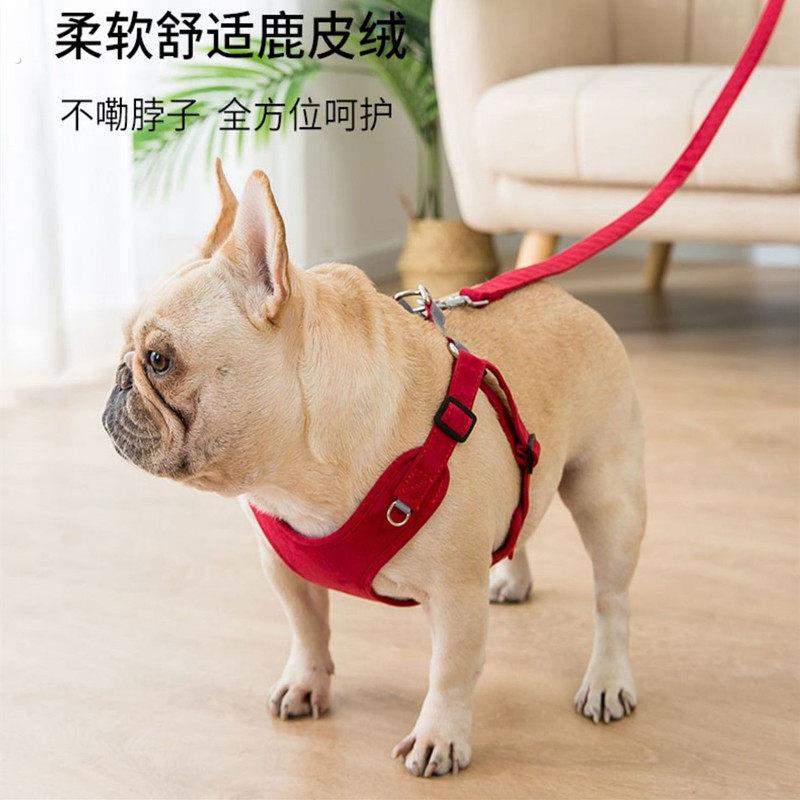宠物狗狗背心式牵引绳法斗柯基柴犬巴哥斗牛比格犬胸背带遛狗链子