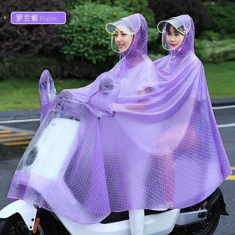 电车专用雨衣双人二轮电动车2人轻薄防霉厚实女款小个子简便实用