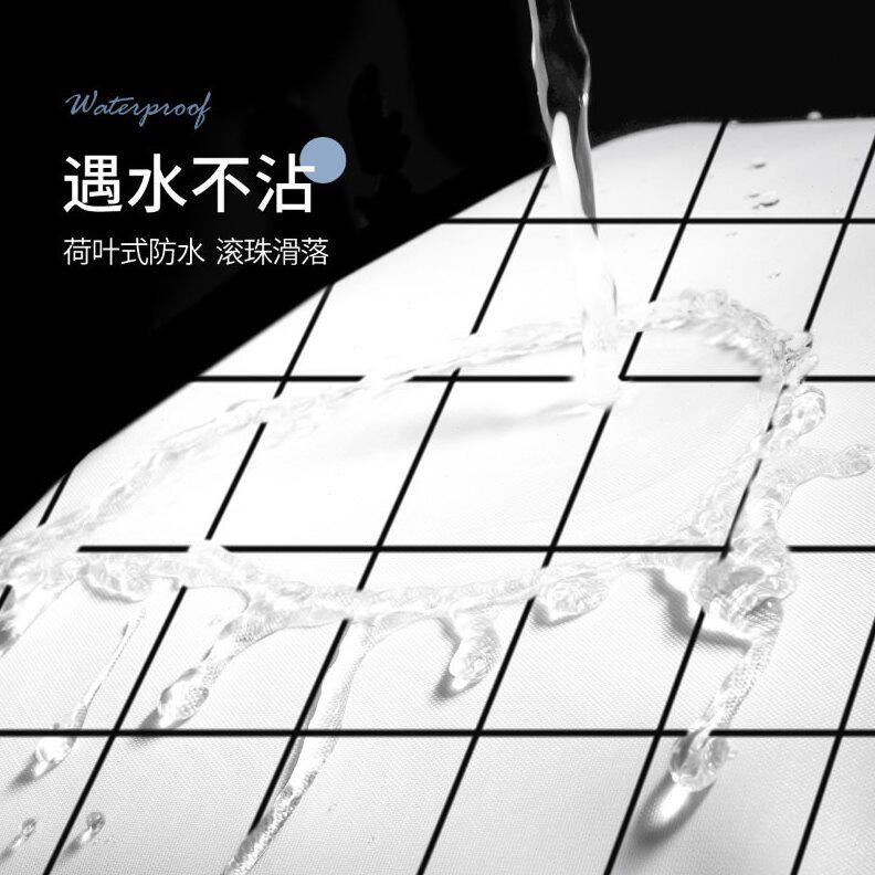 甄选日式格子浴室防水浴帘布套装卫生间免打孔加厚防霉帘子淋浴隔